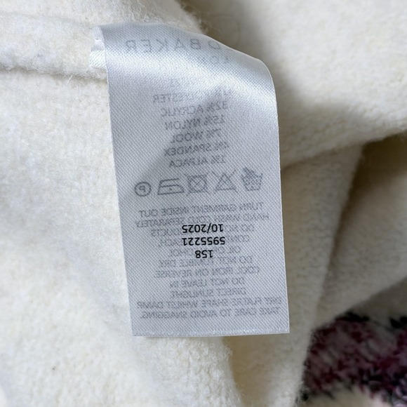 Ted Baker London Floral Jacquard Cozy Wool Alpaca Sweater Cream/Ivory Large $175 - Picture 9 of 9